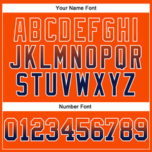 Laden Sie das Bild in den Galerie-Viewer, Custom Stitched Orange Navy-White Fade Fashion Arrow Sports Pullover Sweatshirt Hoodie