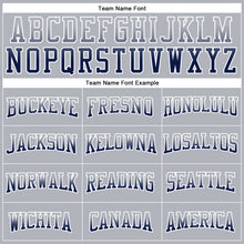 Laden Sie das Bild in den Galerie-Viewer, Custom Stitched Gray Navy-White Fade Fashion Arrow Sports Pullover Sweatshirt Hoodie