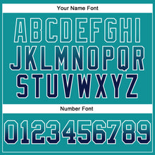 Laden Sie das Bild in den Galerie-Viewer, Custom Stitched Teal Navy-White Fade Fashion Arrow Sports Pullover Sweatshirt Hoodie