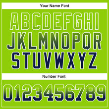 Laden Sie das Bild in den Galerie-Viewer, Custom Stitched Neon Green Navy-White Fade Fashion Arrow Sports Pullover Sweatshirt Hoodie