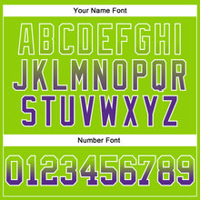 Laden Sie das Bild in den Galerie-Viewer, Custom Stitched Neon Green Purple-White Fade Fashion Arrow Sports Pullover Sweatshirt Hoodie