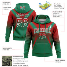 Laden Sie das Bild in den Galerie-Viewer, Custom Stitched Red Kelly Green-White Fade Fashion Arrow Sports Pullover Sweatshirt Hoodie