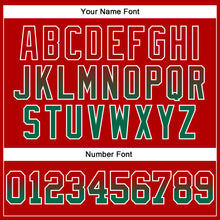 Laden Sie das Bild in den Galerie-Viewer, Custom Stitched Red Kelly Green-White Fade Fashion Arrow Sports Pullover Sweatshirt Hoodie