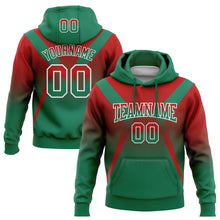 Laden Sie das Bild in den Galerie-Viewer, Custom Stitched Red Kelly Green-White Fade Fashion Arrow Sports Pullover Sweatshirt Hoodie