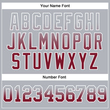 Laden Sie das Bild in den Galerie-Viewer, Custom Stitched Gray Crimson-White Fade Fashion Arrow Sports Pullover Sweatshirt Hoodie