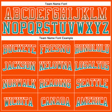 Laden Sie das Bild in den Galerie-Viewer, Custom Stitched Orange Teal-White Fade Fashion Arrow Sports Pullover Sweatshirt Hoodie