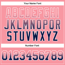 Laden Sie das Bild in den Galerie-Viewer, Custom Stitched Medium Pink Navy-White Fade Fashion Arrow Sports Pullover Sweatshirt Hoodie