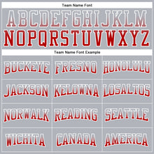 Laden Sie das Bild in den Galerie-Viewer, Custom Stitched Gray Red-White Fade Fashion Arrow Sports Pullover Sweatshirt Hoodie