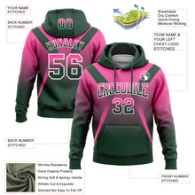 Laden Sie das Bild in den Galerie-Viewer, Custom Stitched Pink Green-White Fade Fashion Arrow Sports Pullover Sweatshirt Hoodie