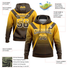 Load image into Gallery viewer, Custom Stitched Gold Brown-White Fade Fashion Arrow Sports Pullover Sweatshirt Hoodie