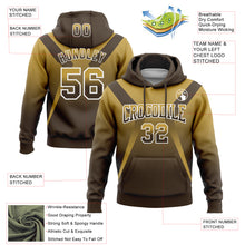 Charger l'image dans la galerie, Custom Stitched Old Gold Brown-White Fade Fashion Arrow Sports Pullover Sweatshirt Hoodie