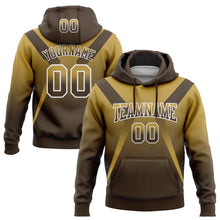 Charger l'image dans la galerie, Custom Stitched Old Gold Brown-White Fade Fashion Arrow Sports Pullover Sweatshirt Hoodie