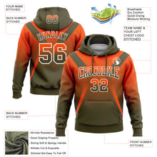 Charger l'image dans la galerie, Custom Stitched Orange Olive-White Fade Fashion Arrow Sports Pullover Sweatshirt Hoodie