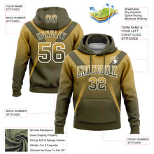 Charger l'image dans la galerie, Custom Stitched Old Gold Olive-White Fade Fashion Arrow Sports Pullover Sweatshirt Hoodie