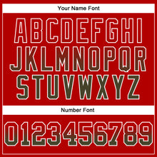 Laden Sie das Bild in den Galerie-Viewer, Custom Stitched Red Olive-White Fade Fashion Arrow Sports Pullover Sweatshirt Hoodie