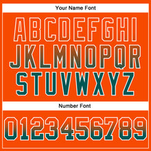 Laden Sie das Bild in den Galerie-Viewer, Custom Stitched Orange Midnight Green-White Fade Fashion Arrow Sports Pullover Sweatshirt Hoodie