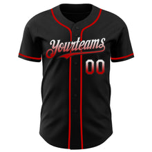 Laden Sie das Bild in den Galerie-Viewer, Custom Black White-Red Authentic Fade Fashion Baseball Jersey