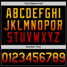 Laden Sie das Bild in den Galerie-Viewer, Custom Black Gold-Red Authentic Fade Fashion Baseball Jersey