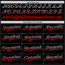 Laden Sie das Bild in den Galerie-Viewer, Custom Black Gray-Red Authentic Fade Fashion Baseball Jersey