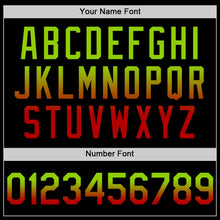 Laden Sie das Bild in den Galerie-Viewer, Custom Black Neon Green-Red Authentic Fade Fashion Baseball Jersey