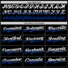 Laden Sie das Bild in den Galerie-Viewer, Custom Black White-Royal Authentic Fade Fashion Baseball Jersey