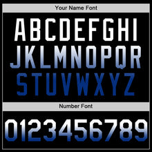 Laden Sie das Bild in den Galerie-Viewer, Custom Black White-Royal Authentic Fade Fashion Baseball Jersey