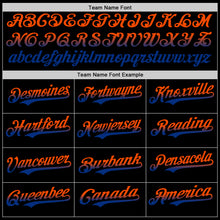 Laden Sie das Bild in den Galerie-Viewer, Custom Black Orange-Royal Authentic Fade Fashion Baseball Jersey