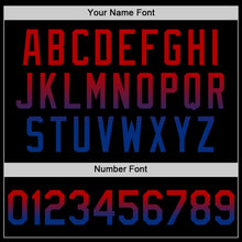 Laden Sie das Bild in den Galerie-Viewer, Custom Black Red-Royal Authentic Fade Fashion Baseball Jersey