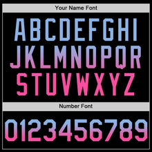 Laden Sie das Bild in den Galerie-Viewer, Custom Black Light Blue-Pink Authentic Fade Fashion Baseball Jersey