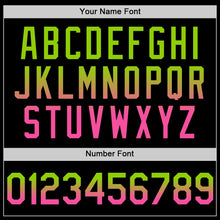 Загрузить изображение в средство просмотра галереи, Custom Black Neon Green-Pink Authentic Fade Fashion Baseball Jersey