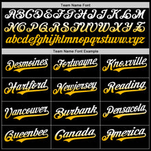 Laden Sie das Bild in den Galerie-Viewer, Custom Black White-Gold Authentic Fade Fashion Baseball Jersey