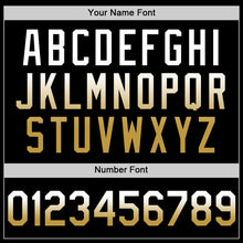 Laden Sie das Bild in den Galerie-Viewer, Custom Black White-Old Gold Authentic Fade Fashion Baseball Jersey