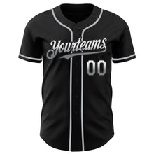 Laden Sie das Bild in den Galerie-Viewer, Custom Black White-Gray Authentic Fade Fashion Baseball Jersey