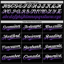 Laden Sie das Bild in den Galerie-Viewer, Custom Black White-Purple Authentic Fade Fashion Baseball Jersey