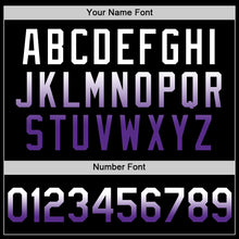 Laden Sie das Bild in den Galerie-Viewer, Custom Black White-Purple Authentic Fade Fashion Baseball Jersey