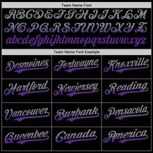 Laden Sie das Bild in den Galerie-Viewer, Custom Black Gray-Purple Authentic Fade Fashion Baseball Jersey