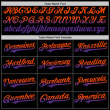 Laden Sie das Bild in den Galerie-Viewer, Custom Black Orange-Purple Authentic Fade Fashion Baseball Jersey