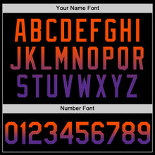 Laden Sie das Bild in den Galerie-Viewer, Custom Black Orange-Purple Authentic Fade Fashion Baseball Jersey