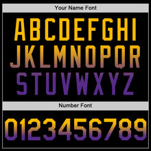 Laden Sie das Bild in den Galerie-Viewer, Custom Black Gold-Purple Authentic Fade Fashion Baseball Jersey