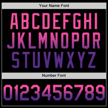 Laden Sie das Bild in den Galerie-Viewer, Custom Black Pink-Purple Authentic Fade Fashion Baseball Jersey