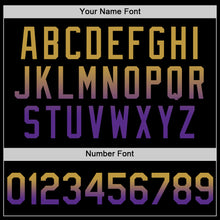 Laden Sie das Bild in den Galerie-Viewer, Custom Black Old Gold-Purple Authentic Fade Fashion Baseball Jersey