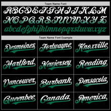 Laden Sie das Bild in den Galerie-Viewer, Custom Black White-Kelly Green Authentic Fade Fashion Baseball Jersey