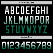 Laden Sie das Bild in den Galerie-Viewer, Custom Black White-Kelly Green Authentic Fade Fashion Baseball Jersey