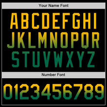 Laden Sie das Bild in den Galerie-Viewer, Custom Black Gold-Kelly Green Authentic Fade Fashion Baseball Jersey