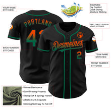 Загрузить изображение в средство просмотра галереи, Custom Black Orange-Kelly Green Authentic Fade Fashion Baseball Jersey