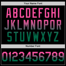 Загрузить изображение в средство просмотра галереи, Custom Black Pink-Kelly Green Authentic Fade Fashion Baseball Jersey