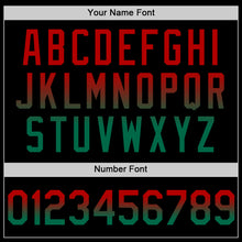 Laden Sie das Bild in den Galerie-Viewer, Custom Black Red-Kelly Green Authentic Fade Fashion Baseball Jersey