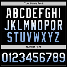 Laden Sie das Bild in den Galerie-Viewer, Custom Black White-Light Blue Authentic Fade Fashion Baseball Jersey