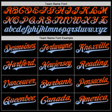 Laden Sie das Bild in den Galerie-Viewer, Custom Black Orange-Light Blue Authentic Fade Fashion Baseball Jersey