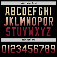 Laden Sie das Bild in den Galerie-Viewer, Custom Black Cream-Crimson Authentic Fade Fashion Baseball Jersey